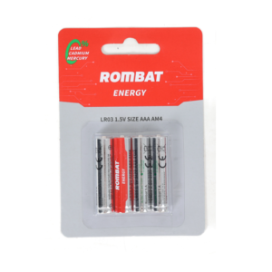 Bateriile alcaline Rombat se comercializează la cutie colectiva de 12